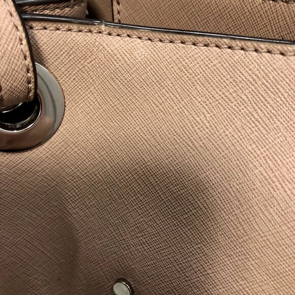 MK MICHAEL KORS Walsh Saffiano Leather Tote Fawn Silver Hardware 11.8"x 11"x 4” - Picture 16 of 16